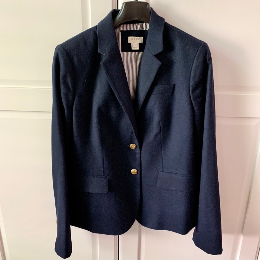 J Crew Factory Navy Schoolboy Blazer